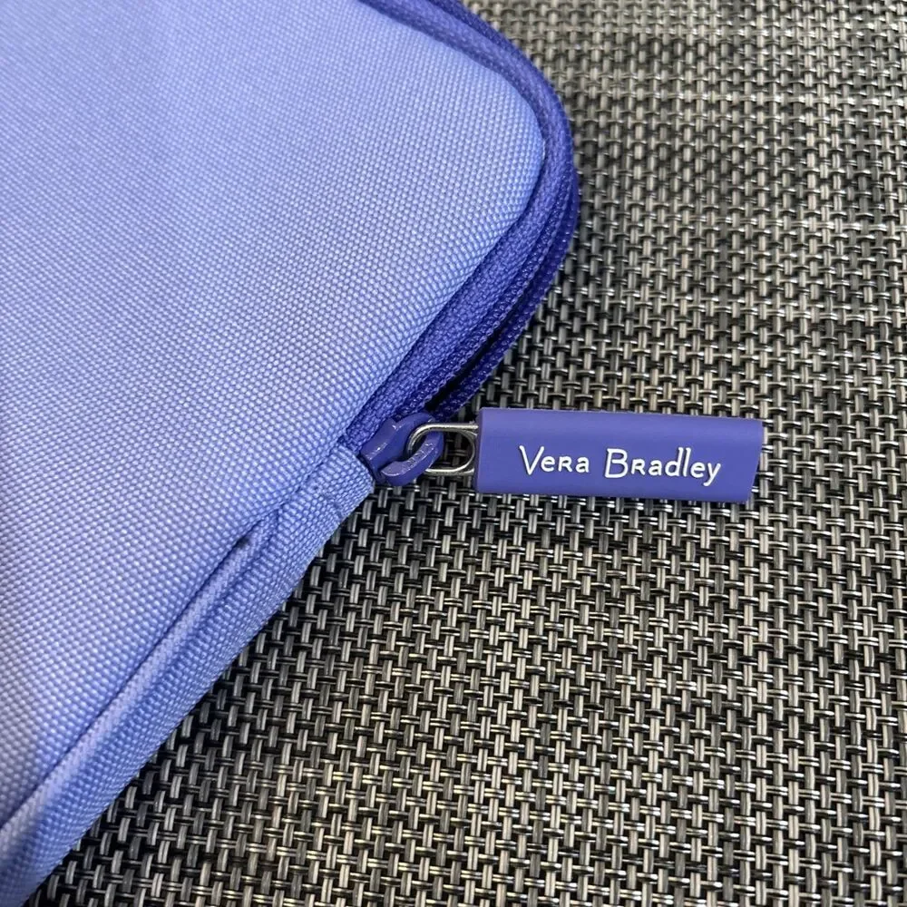 Vera Bradley 10” (10x8”) Zip Tablet Sleeve Case Purple Nylon Padded Floral